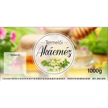 Méhészet Címke bianco Akác 1000g