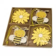 Méhészet Dekoráció 8 db-os virág és méhecske