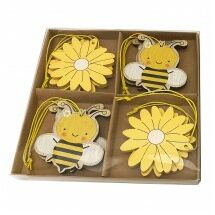 Méhészet Dekoráció 8 db-os virág és méhecske