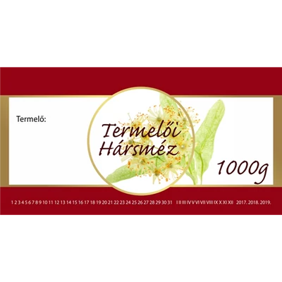 Méhészet Címke bianco Hárs 1000 g