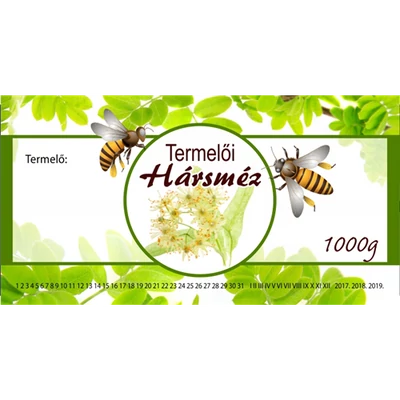 Méhészet Címke bianco Hárs 1000 g