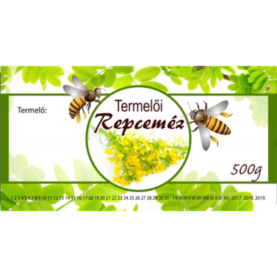 Méhészet Címke bianco Repce 500g