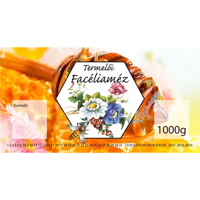 Méhészet Címke bianco Facélia 1000 g - akciós