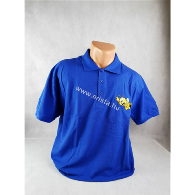 Méhészet Férfi galléros  póló  Royal kék S-es méret
