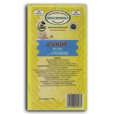 Méhészet Dulcofuct vitaminos cukorlepény &quot;téli&quot; 1 kg