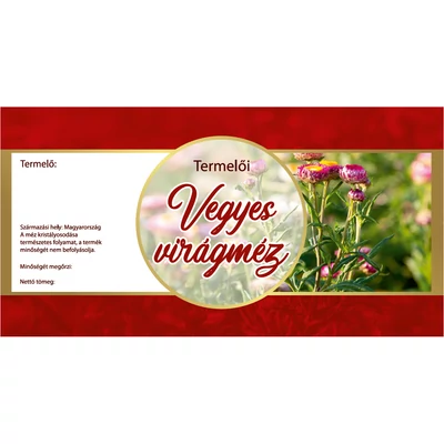 Méhészet Címke bianco Vegyes virág 2