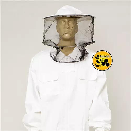 Méhészkabát levehető kalappal fehér M