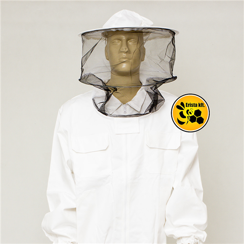 Méhészkabát levehető kalappal fehér XXL