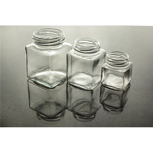 Négyszögletes üveg 200 ml (T058)