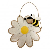 Dekoráció -fehér virágon méhecske